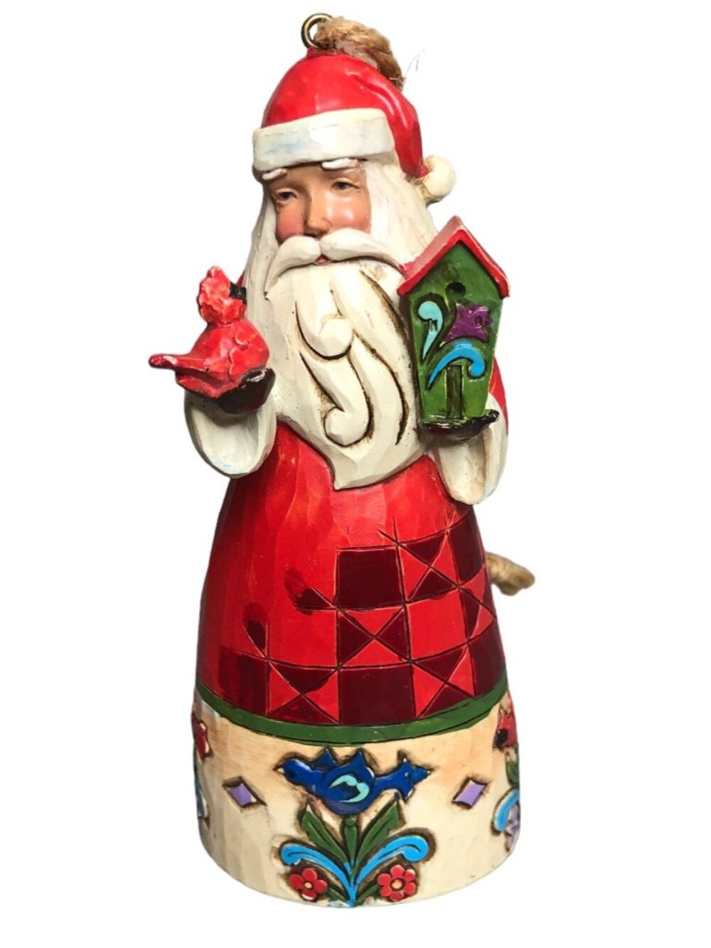 Jim Shore Santa Claus Christmas Ornament Cardinal  2014 Holiday Decor Folkart Ho
